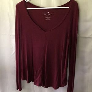 American Eagle LS Waffle shirt
